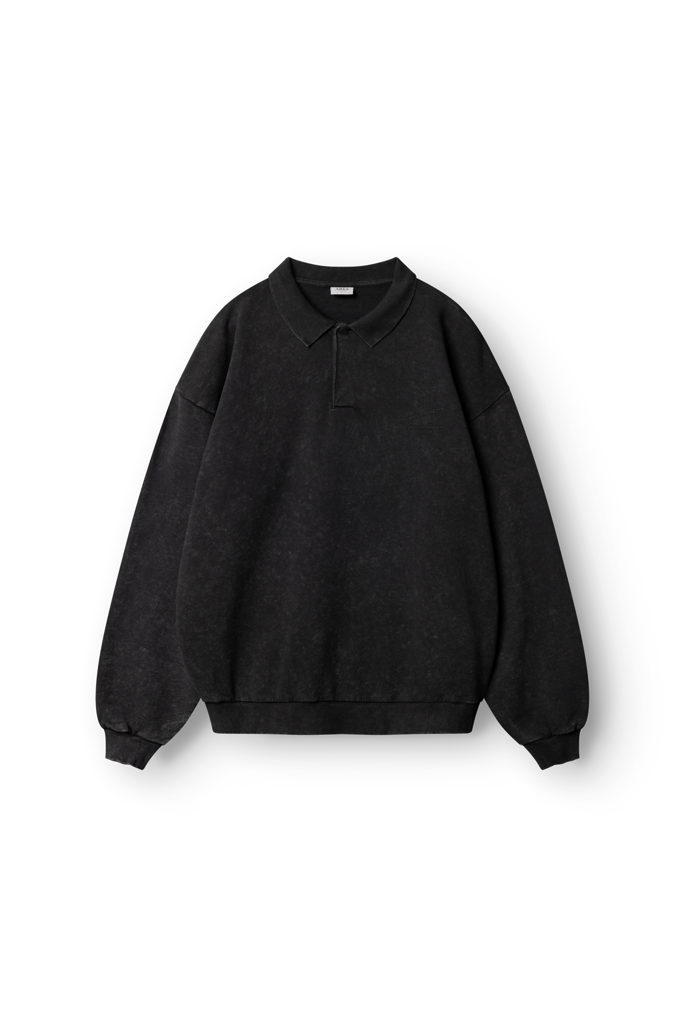 ARKK Apparel ARKK Long Sleeve Polo 1.0 | Black Sweatshirt